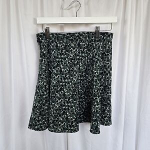 Vintage Women's Black, Green , White A-line Mini Skirt 7/8